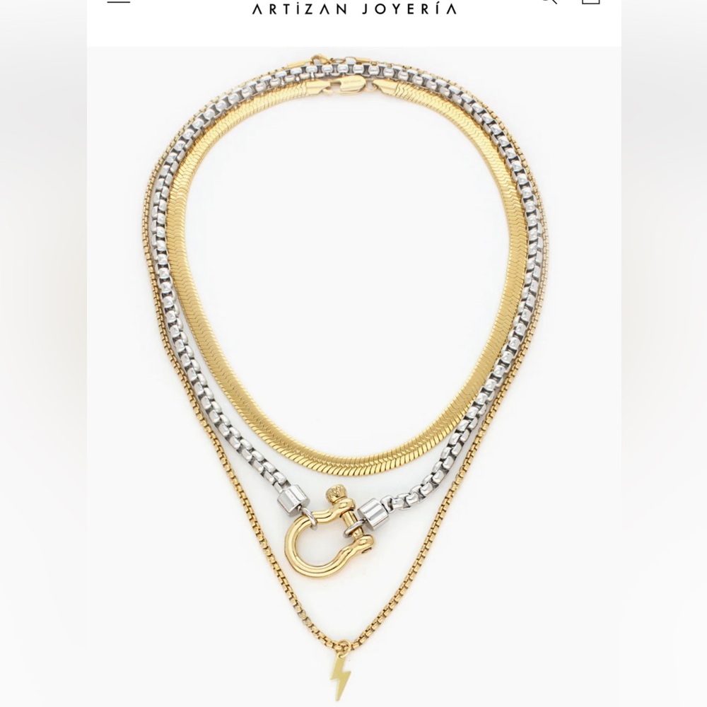 THE HERRADURA & THE SNAKE LAYERED NECKLACE SET